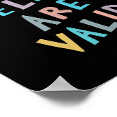 Gevoelens zijn een geldig bewustzijn van geestelij poster (Hoek)