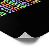 Gevoelens zijn valide geestelijke gezondheid Paste Poster (Hoek)