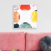 Gevoelig - cirkelpatroon canvas afdruk (Insitu (Woonkamer))