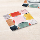 Gevoelig - cirkelpatroon kartonnen onderzetters (Schuin)