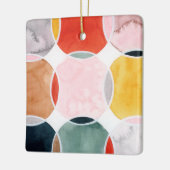 Gevoelig - cirkelpatroon keramisch ornament (Links)