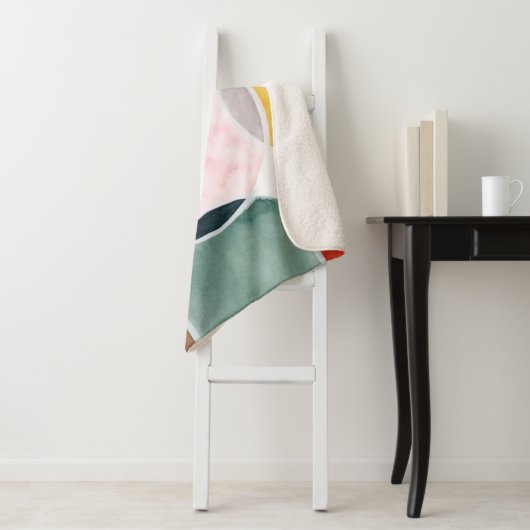 Gevoelig - cirkelpatroon sherpa deken (In situ)