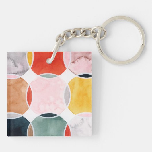 Gevoelig - cirkelpatroon sleutelhanger (Achterkant)