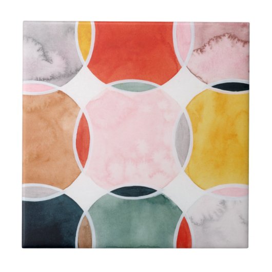 Gevoelig - cirkelpatroon tegeltje (Voorkant)