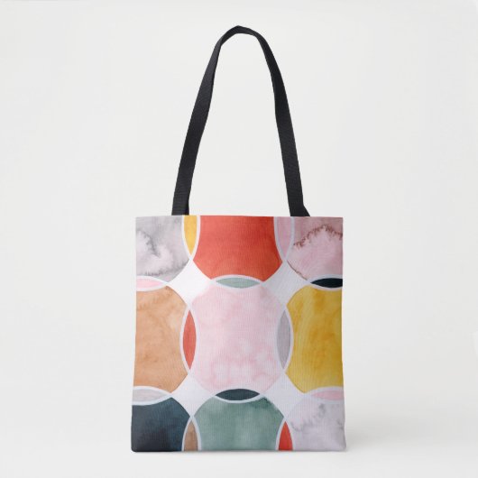 Gevoelig - cirkelpatroon tote bag (Voorkant)