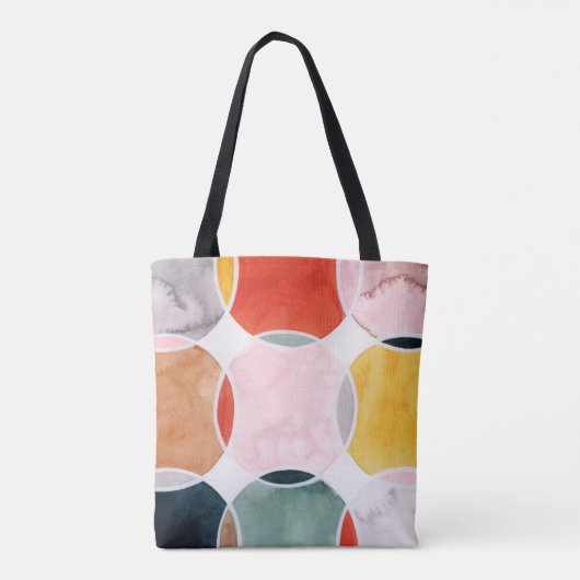 Gevoelig - cirkelpatroon tote bag (Achterkant)