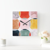 Gevoelig - cirkelpatroon vierkante klok (Huis)