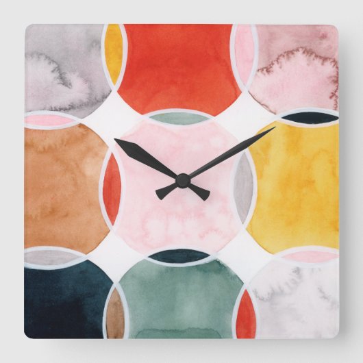 Gevoelig - cirkelpatroon vierkante klok (Voorkant)