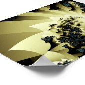 Gevoelig door bliksem Abstract fijn fractal Poster (Hoek)