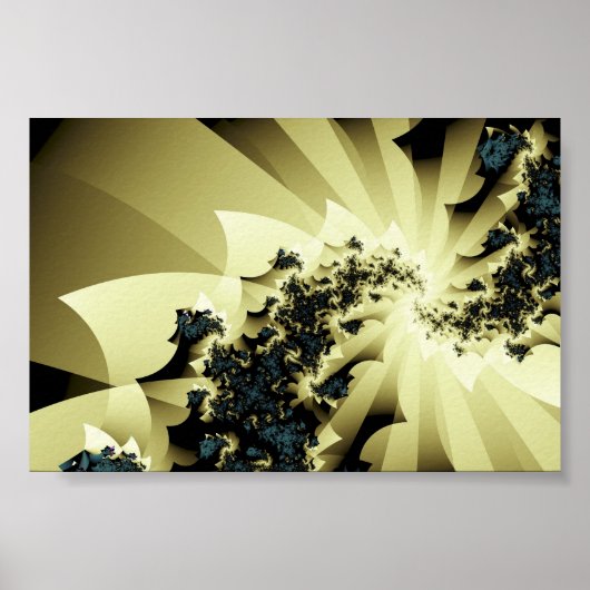 Gevoelig door bliksem Abstract fijn fractal Poster (Voorkant)