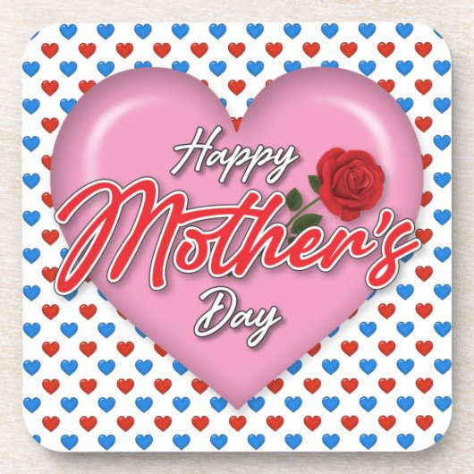 Gevoelig Elegant Moederdagontwerp Bier Onderzetter (Voorkant)