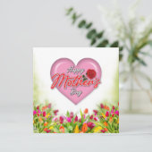 Gevoelig Elegant Moederdagontwerp Feestdagenkaart (Staand voorkant)