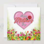 Gevoelig Elegant Moederdagontwerp Feestdagenkaart (Voorkant)