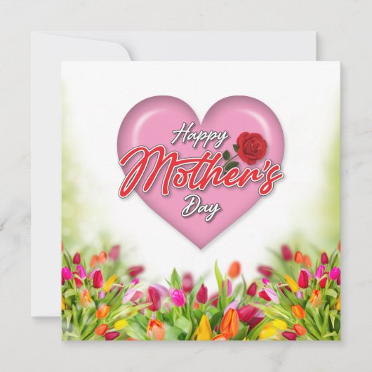 Gevoelig Elegant Moederdagontwerp Feestdagenkaart (Voorkant)