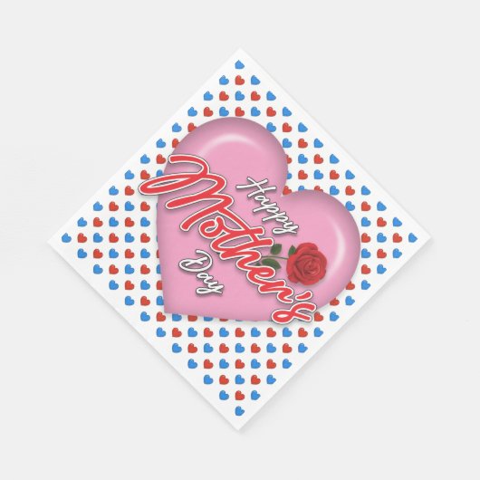 Gevoelig Elegant Moederdagontwerp Servet (Hoek)