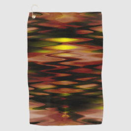 Gevoelig geel onder bruin vormende abstracte zigza golfhanddoek