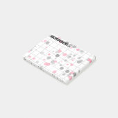 Gevoelig geometrisch patroon post-it® notes (Schuin)