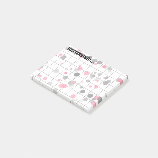 Gevoelig geometrisch patroon post-it® notes (Schuin)