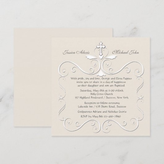 Gevoelig hart Religieuze uitnodiging (Voorkant / Achterkant)