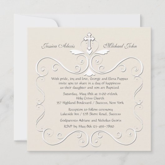 Gevoelig hart Religieuze uitnodiging (Voorkant)