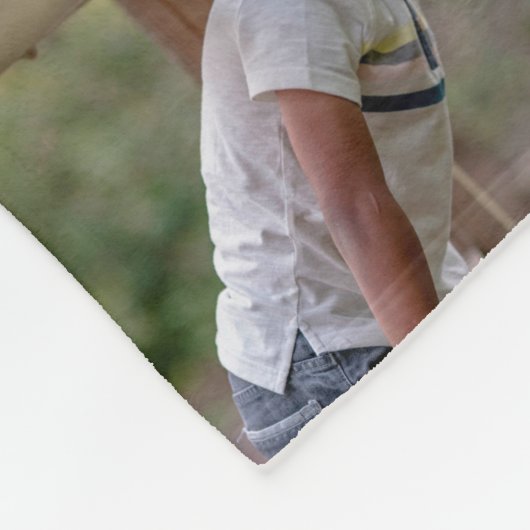Gevoelig jaar persoonlijke foto-inkuvelbundel voor fleece deken (Hoek)