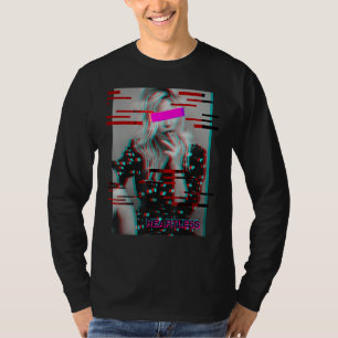 Gevoelig meisje Antisociaal Glitch Aesthetische St T-shirt