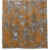 Gevoelig met gouden sinaasappel boven witgrijs douchegordijn (Voorkant)