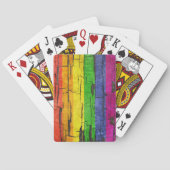 Gevoelig voor gekraakte regenboogpride Vlag met ge Pokerkaarten (Achterkant)