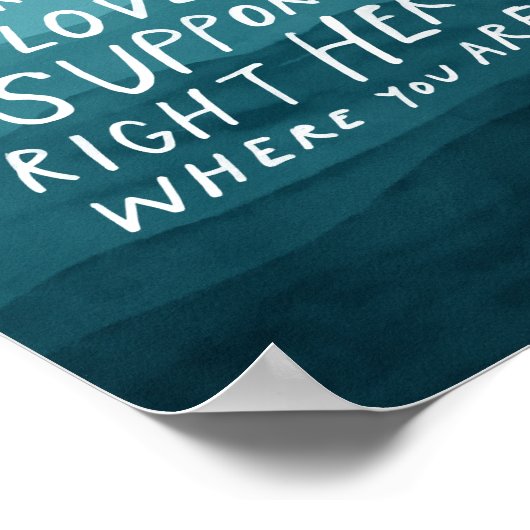 Gevoelig voor liefde en steun - therapeutisch kant poster (Hoek)