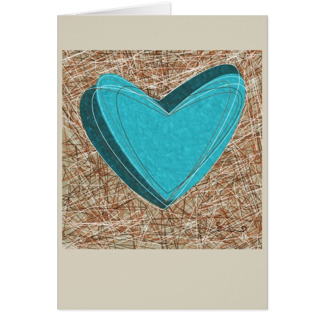 Gevoelig Wenskaart. Uniek! (Voorkant)