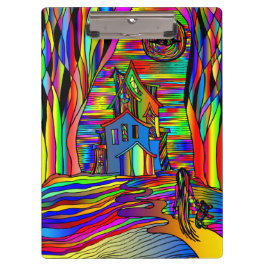 Gevoelige Abstracte, kleurrijke gordelglas Klembord