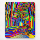 Gevoelige Abstracte, kleurrijke gordelglas Muismat (Voorkant)