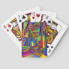 Gevoelige Abstracte, kleurrijke gordelglas Pokerkaarten