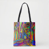 Gevoelige Abstracte, kleurrijke gordelglas Tote Bag (Voorkant)