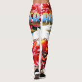 gevoelige bloemblaadjes Planten bloeien Abstracte Leggings (Achterkant)