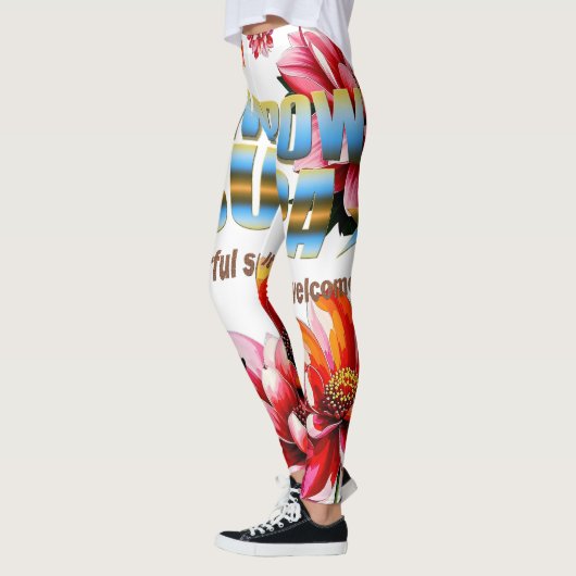 gevoelige bloemblaadjes Planten bloeien Abstracte Leggings (Links)