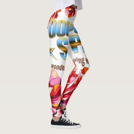 gevoelige bloemblaadjes Planten bloeien Abstracte Leggings (Rechts)