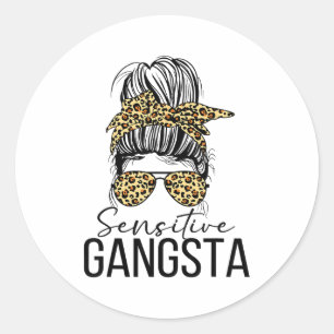 Gevoelige gangsta gangster grappige meme zeggen ci ronde sticker