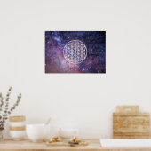 Gevoelige geometrie - De bloem van het leven in un Poster (Keuken)