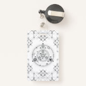 Gevoelige geometrie en geometrische alchemie badge (Achterkant met intrekbare)