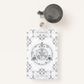 Gevoelige geometrie en geometrische alchemie badge (Voorkant met intrekbare)