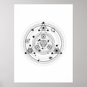 Gevoelige geometrie en geometrische alchemie poster