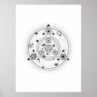 Gevoelige geometrie en geometrische alchemie poster