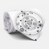 Gevoelige geometrie en geometrische alchemie stropdas (Opgerold)