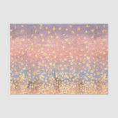 Gevoelige gouden bladeren tegen kleurrijke zonsond tissuepapier (Voorkant)