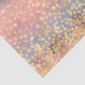 Gevoelige gouden bladeren tegen kleurrijke zonsond tissuepapier (Detail)