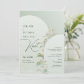 Gevoelige groene eucalyptusbrij kaart (Staand voorkant)