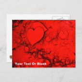 Gevoelige harten briefkaart (Voorkant / Achterkant)