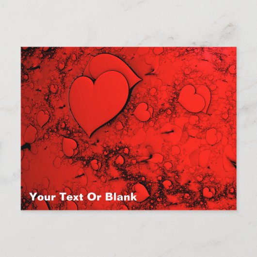 Gevoelige harten briefkaart (Voorkant)