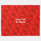 Gevoelige harten fleece deken (Voorkant (Horizontaal))